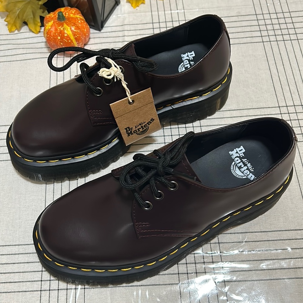 Dr. Martens Platform Quad Oxford (Burgundy) Lace Up Shoe